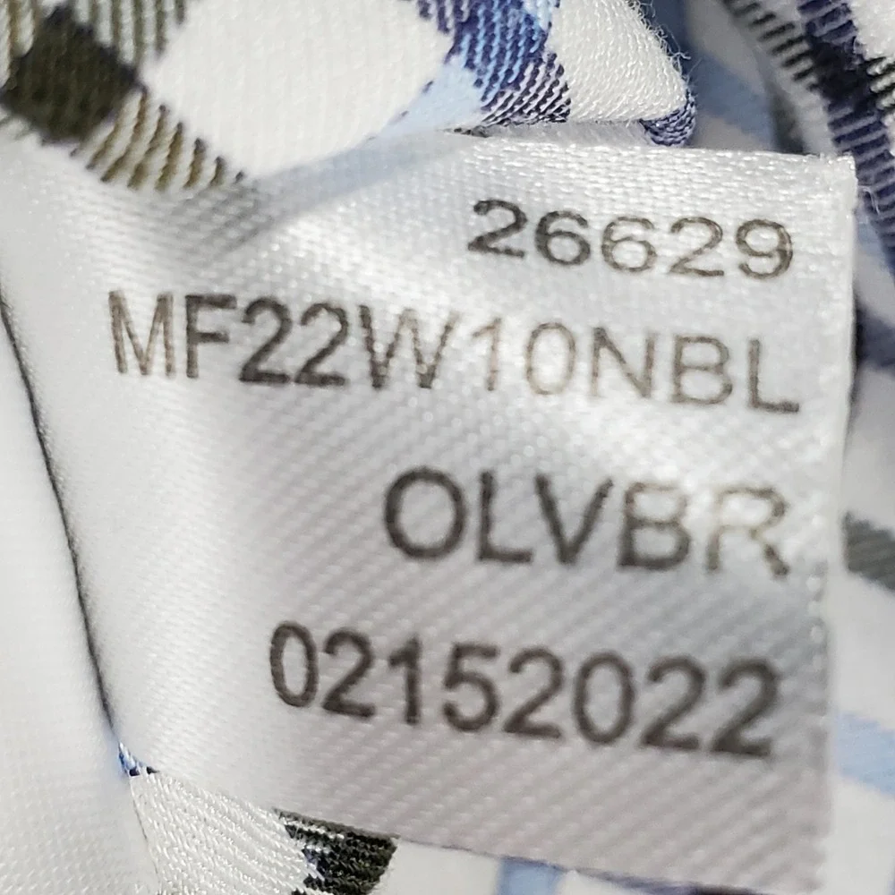 Peter Millar Yamaha Golf Button Down Shirt Mens Medium Blue‎ Plaid Stretch
